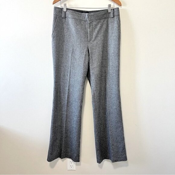 CLUB MONACO HERRINGBONE WOOL FLARE PANT SIZE 10 - Picture 1 of 11